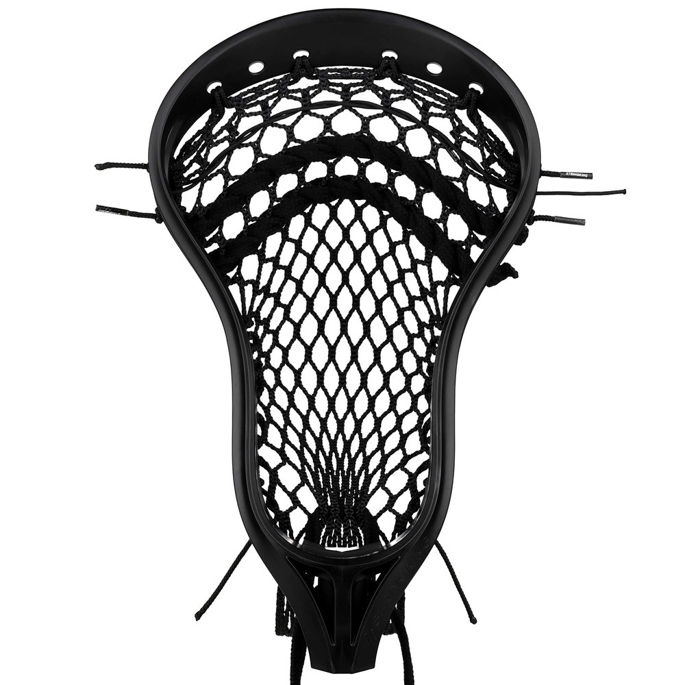 StringKing Men's Mark 1 Lacrosse Head Strung with Type 3s Mesh (Black/Black)