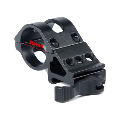 Gotical Quick Release Side 30mm Ring Offset 20mm Rail Clamp for Flashlight Laser Scope Mount Picatinny 45 Degree Hunting & Durable (1" 25mm Ring Offset Side 45 Degree Mount)