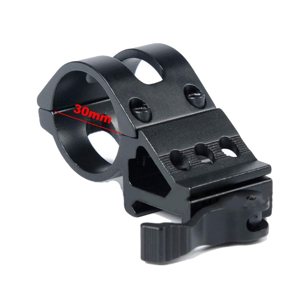 Gotical Quick Release Side 30mm Ring Offset 20mm Rail Clamp for Flashlight Laser Scope Mount Picatinny 45 Degree Hunting & Durable (1" 25mm Ring Offset Side 45 Degree Mount)