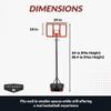 Hathaway Top Shot 79-in Portable Basketball Hoop System for Kids & Adults  Adjustable Height with Fillable Base, Steel Rim & Weather-Resistant Backboard for Indoor & Outdoor Use  White view 2