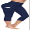 Lingswallow High Waist Yoga Pants - Yoga Pants with Pockets Tummy Control, 4 Ways Stretch Workout Running Yoga Leggings (Capris Navy Blue, X-Small) view 3