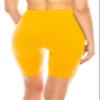 ALWAYS Women's High Waist Biker Shorts - Buttery Soft Workout Running Yoga Pants Yellow One Size view 2