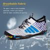WateLves Water Shoes Mens Womens Beach Swim Shoes Quick-Dry Aqua Socks Pool Shoes for Surf Yoga Water Aerobics (B/White Blue, 39) view 3
