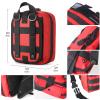 I GO Survival First Aid Kit, 251 Pieces Compact Tactical Trauma First Aid Bag, Molle Compatible Emergency Pouch for Outdoor Camping Hiking Backpacking and Travel, Red view 2