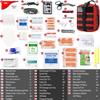 I GO Survival First Aid Kit, 251 Pieces Compact Tactical Trauma First Aid Bag, Molle Compatible Emergency Pouch for Outdoor Camping Hiking Backpacking and Travel, Red view 3