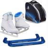 Jackson Ultima Finesse JS180 Figure Ice Skates for Women Bundle with Guardog Skate Guards, Jackson Skate Bag JL350 / Skates Color: Blue/Width: Medium/Size: Adult 8 view 1