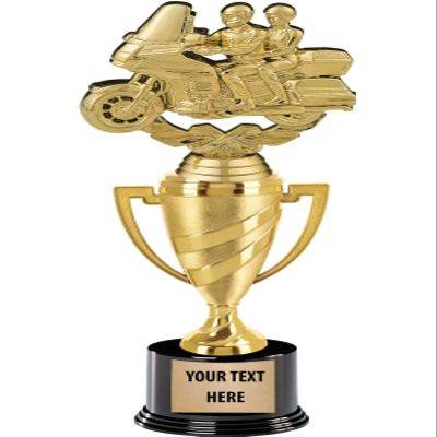 Crown Awards Bike Touring Trophy, 13" Gold Cup Bike Touring Trophies with Custom Engraving, 5 Pack
