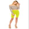 ALWAYS Women's High Waist Biker Shorts - Buttery Soft Workout Running Yoga Pants Neon Lime One Size view 3