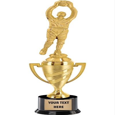 Crown Awards Soccer Trophy, 13" Gold Cup Soccer Goalie Trophies with Custom Engraving, 5 Pack