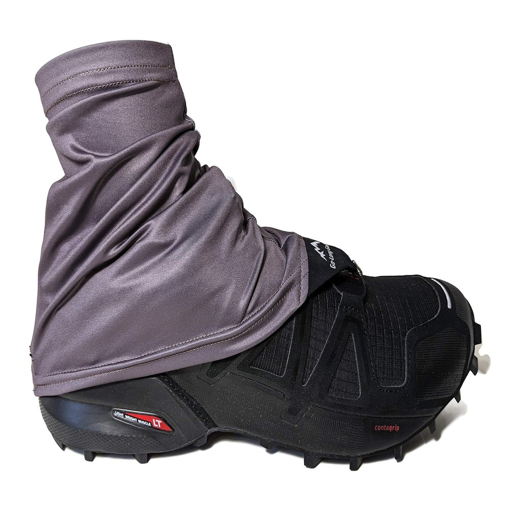 Wapiti Designs Go-Long Gaiters Trail Running Shoe Gaiters for Running, Hiking, or Long Distance Backpacking (Grey, S/M)