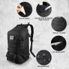 Jueachy Tactical Backpack for Men Hiking Day Pack Molle Military Rucksack Waterproof 30L EDC Bag with USA Flag Patch Black view 4