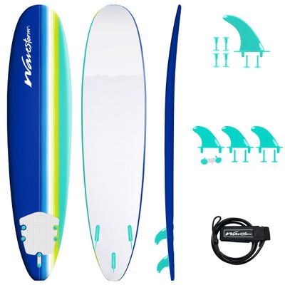 WAVESTORM 8ft Premium Classic Longboard Surfboard,BLT,8 Feet x 22.5 Inch x 3.25 Inch