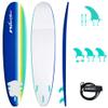 WAVESTORM 8ft Premium Classic Longboard Surfboard,BLT,8 Feet x 22.5 Inch x 3.25 Inch view 1