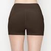 ALWAYS Women's 3" Yoga Shorts - Premium Soft Tummy Control Workout Stretch Solid Leggings Pants with Pockets Brown S view 4
