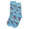 Hot Sox Snorkel Kids Socks, Aqua, 1 Pair, Large/X-Large view 1