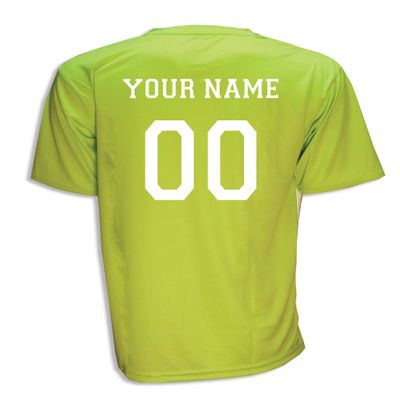 Diadora Calcio Short-Sleeve Soccer Goalkeeper Jersey, Personalized with Your Name and Number - Size Adult Large - Color Seattle Green