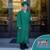 Endea Graduation Matte Cap and Gown (Emerald Green, 63 (6'6'' - 6'8'')) view 2