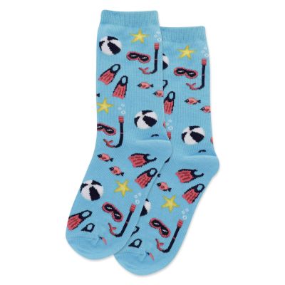 Hot Sox Snorkel Kids Socks, Aqua, 1 Pair, Small/Medium