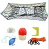 KUFA Galvanized Foldable Crab Trap & Accessory Kit (100' Non-Lead Sinking Line, Caliper,Harness,Bait Bag & 11" Red/White Float) S33+CAS14 view 1