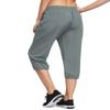 baleaf Women's Lightweight Capri Jogger Hiking Shorts Outdoor Running Capri Pants Zipper Pockets Light Grey X-Small view 2