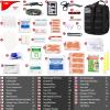I GO Survival First Aid Kit, 251 Pieces Compact Tactical Trauma First Aid Bag, Molle Compatible Emergency Pouch for Outdoor Camping Hiking Backpacking and Travel, Black view 3