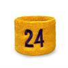 COUVER Basketball Star Golden Yellow Long Headband / 2.5" Wristbands Set with Purple(Like LA Laker Purple) Number 24 view 3