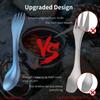 OUTXE 2-Pack Titanium Ultra Lightweight Camping Utensil, Eco-Friendly Spork for Backpacking, Hiking, Outdoors Ice-Crystal Blue. view 3
