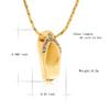 constantlife Slippers Cremation Jewelry for Ashes Memorial Necklace Stainless Steel Flip Flop Urn Pendant Loved Ones Ash Holder Keepsake Gift (Golden) view 2