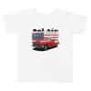 1955 Chevy Bel Air American Classic Car Graphic T-Shirt | Vintage Car Enthusiast Gift | Toddler White view 1