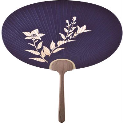 Made in Japan 2074 Uchiwa White Tsuyu (Navy)