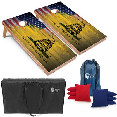 Tailgating Pros Regulation Flag Cornhole Board Sets * Includes 8 Bean Bags and Carrying Totes * 4'x2' Flag Toss Game * Several Corn Hole Board Designs to Choose from!