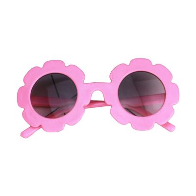 BULINGNA Cute Kids Toddler Baby Round Flower Sunglasses UV Protection Colorful Sunnies Glasses for Boys Girls 0-8T (Pink, Fits for 0-8 Years)