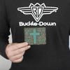 Buckle-Down Men's Standard Wallet, Bifold, Cross Repeat Leopard Turquoise Pink, Vegan Leather, 4.0" x 3.5" view 3