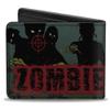 Buckle-Down Men's Standard Wallet, Bifold, Killer Zombie March Green Red Black, Vegan Leather, 4.0" x 3.5" view 2