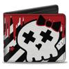 Buckle-Down Men's Bifold Wallet Skulls, 4.0" x 3.5" view 1