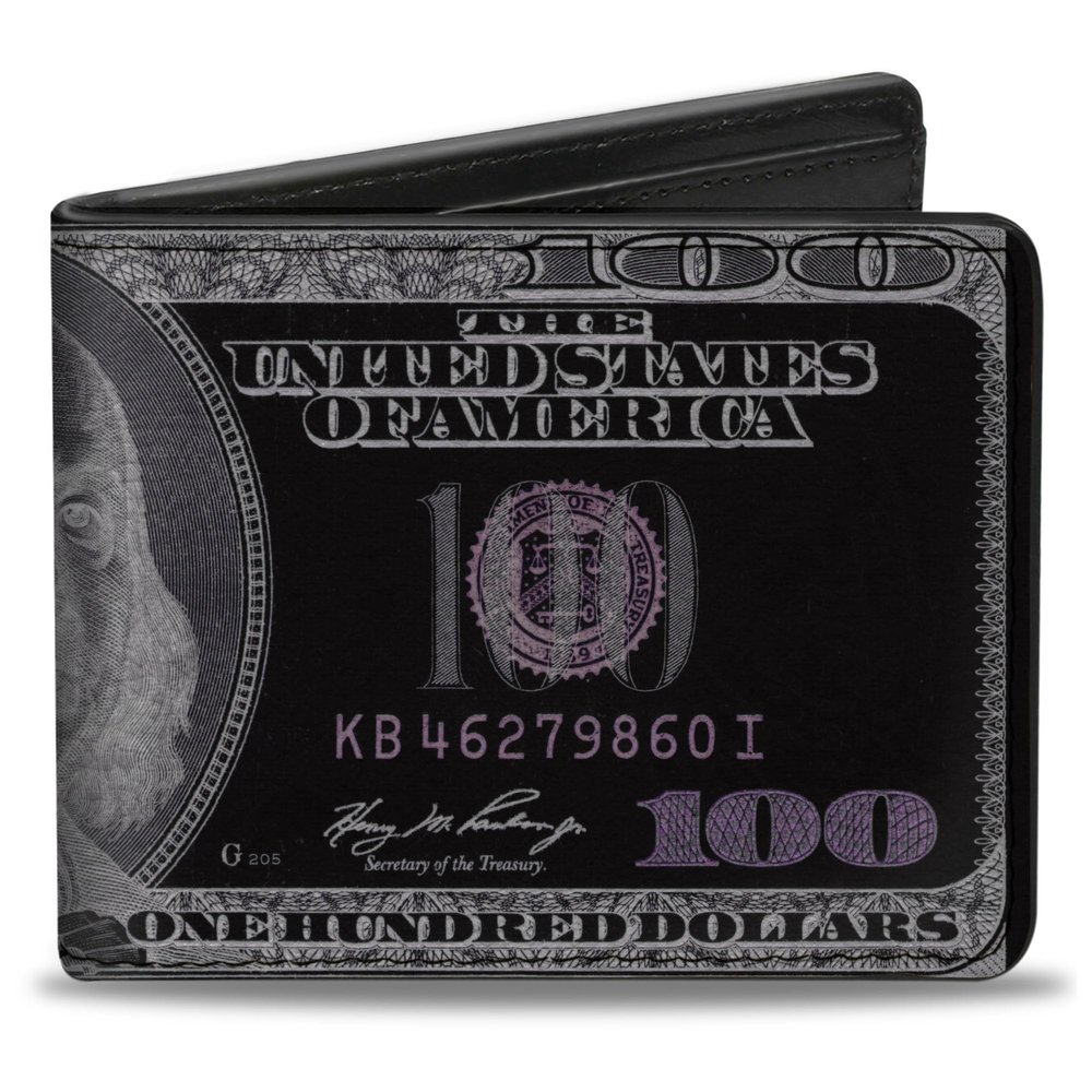 Buckle-Down Men's Bifold Wallet Money, 4.0" x 3.5"