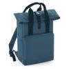 BagBase Twin Handle Roll-Top Backpack BG118 - Polyester Rucksack Travelling Bag - Airforce Blue view 1