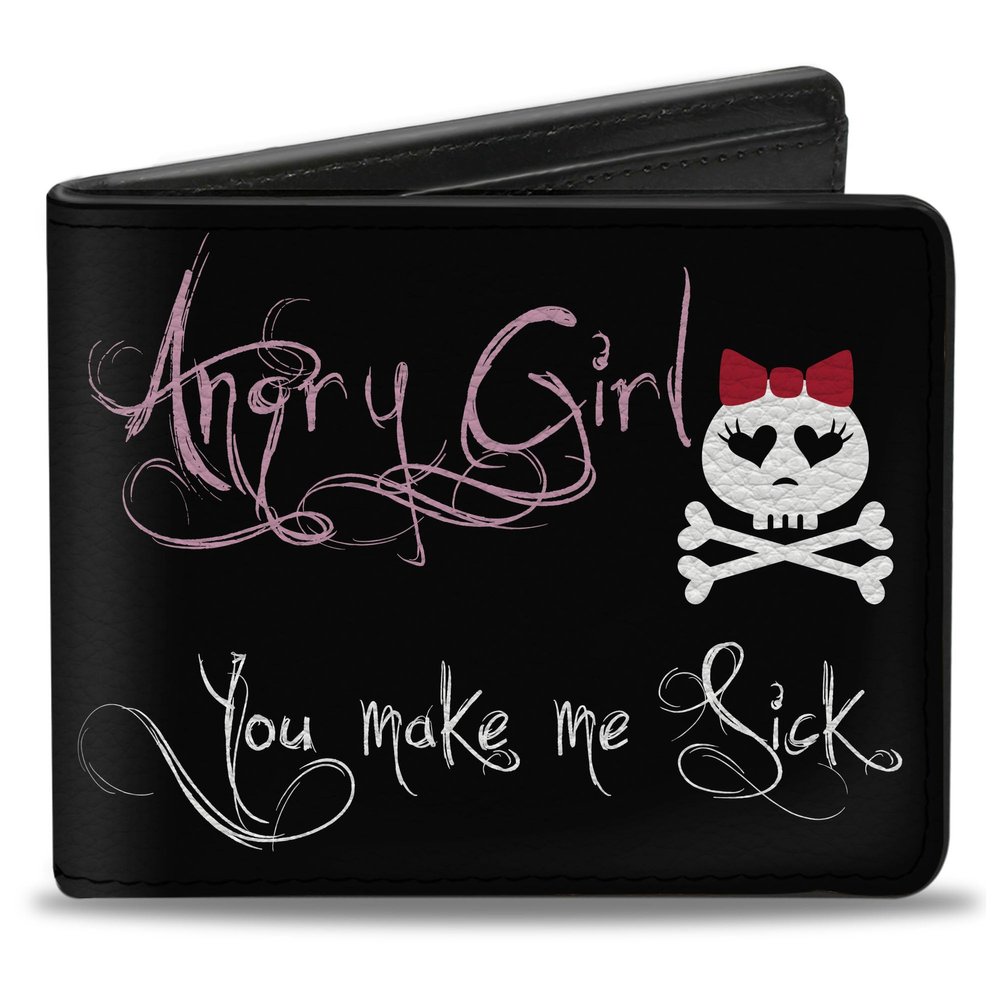 Buckle-Down Men's Bifold Wallet Skulls, 4.0" x 3.5"