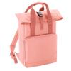 BagBase Twin Handle Roll-Top Backpack BG118 - Polyester Rucksack Travelling Bag - Light Grey view 3