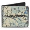 Buckle-Down Men's Standard Wallet, Bifold, Colorado Grand County Citites Map, Vegan Leather, 4.0" x 3.5" view 1