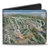 Buckle-Down Men's Standard Wallet, Bifold, Colorado Steamboat Ski Trail Map, Vegan Leather, 4.0" x 3.5" view 1