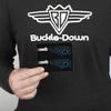 Buckle-Down Men's Standard Wallet, Bifold, Bubble Shotgun Black White Blue, Vegan Leather, 4.0" x 3.5" view 3