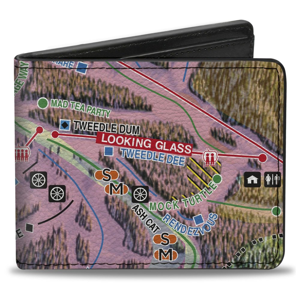 Buckle-Down Men's Standard Wallet, Bifold, Colorado Winter Park Run Looking Glass, Vegan Leather, 4.0" x 3.5"