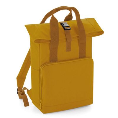 BagBase Twin Handle Roll-Top Backpack BG118 - Polyester Rucksack Travelling Bag - Mustard