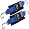 CustomTieDowns 2 Pack, 2 Inch x 4.5 Foot Stainless Steel Quick Release Tie-Down, Protective Pad with Hook and Loop Security Strap, Stainless Steel S Hook On Each End. (Blue) view 1