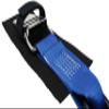 CustomTieDowns 2 Pack, 2 Inch x 4.5 Foot Stainless Steel Quick Release Tie-Down, Protective Pad with Hook and Loop Security Strap, Stainless Steel S Hook On Each End. (Blue) view 4
