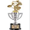 Crown Awards BMX Bike Trophy, 13" Silver Cup Biking Trophies with Engraving Included, 5 Pack view 1