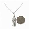 ALEX AND ELSA 925 Sterling Silver Saint Jude Pendant Necklace 18 Long, 925 Plata Cadena De San Judas 18" Largo -35mm x 12mm -SN6 view 3