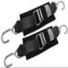 CustomTieDowns 2 Pack, 2 Inch x 4.5 Foot Stainless Steel Quick Release Tie-Down, Protective Pad with Hook and Loop Security Strap, Stainless Steel S Hook On Each End. (Black) view 1