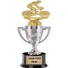 Crown Awards Cycling Trophy, 10.75" Silver Cup Female Cycling Trophies with Engraving Included, 5 Pack view 1